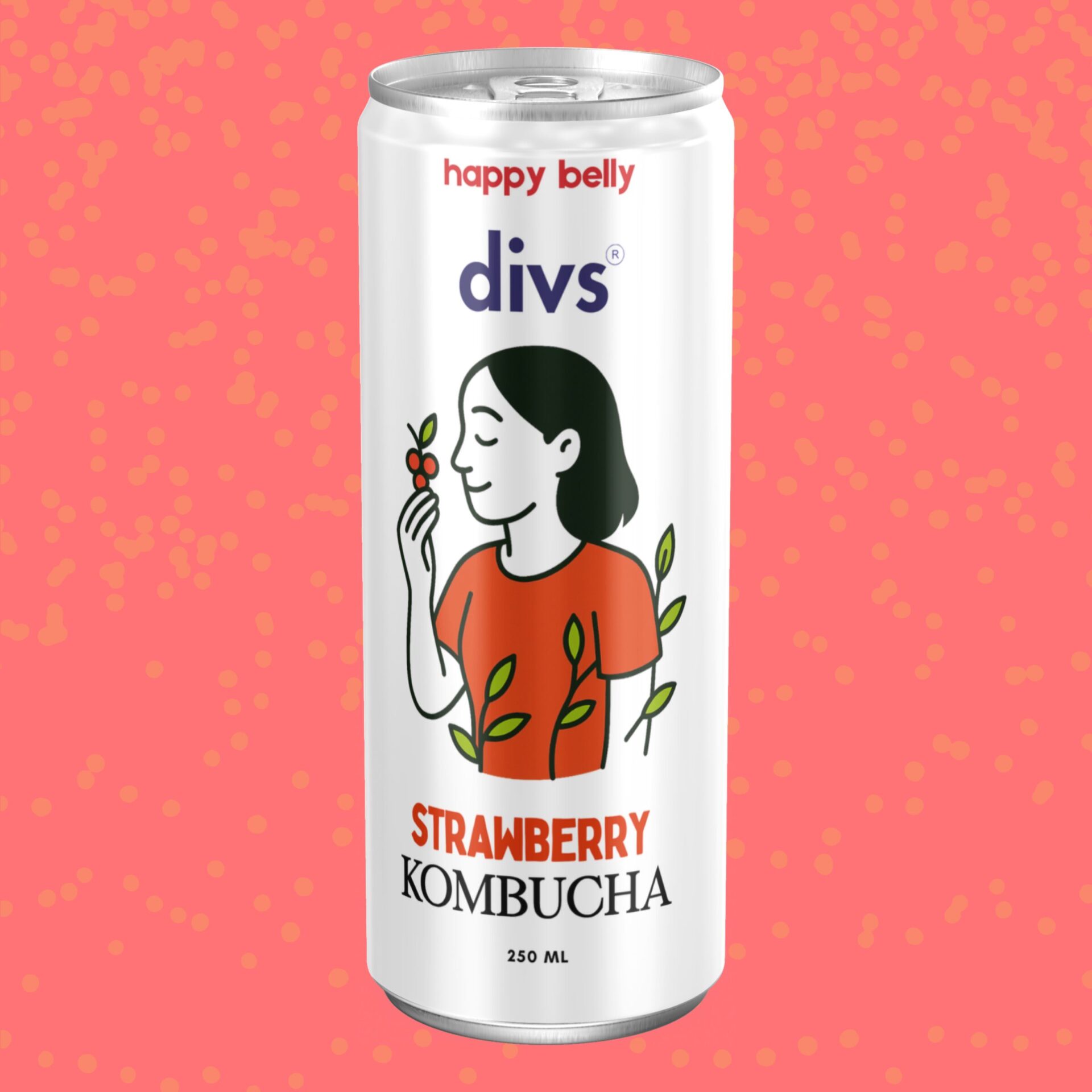 8 Divs Strawberry Kombucha - Image 1
